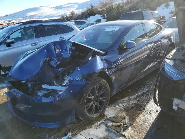 5YJSA1E59MF444131 - 2021 TESLA MODEL S Կապույտ լուսանկար 1