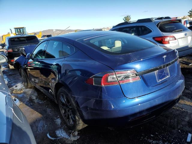 5YJSA1E59MF444131 - 2021 TESLA MODEL S Կապույտ լուսանկար 2