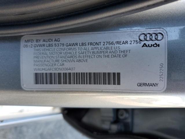 WAUHGAFC9DN006407 - 2013 AUDI A6 PRESTIGE ვერცხლისფერი ფოტო 12