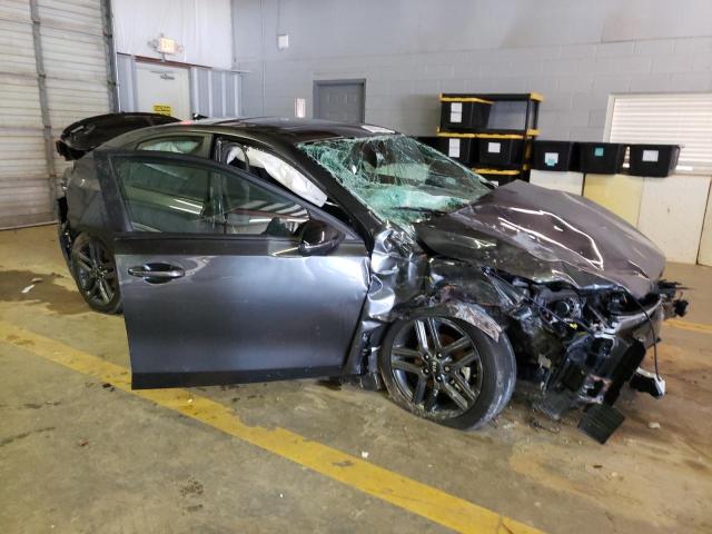 3KPF34ADXME302743 - 2021 KIA FORTE GT LINE GRAY photo 4