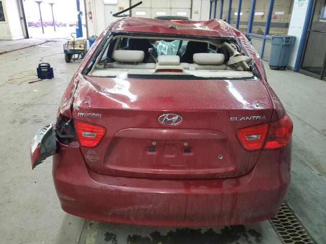 KMHDU46D19U807264 - 2009 HYUNDAI ELANTRA GLS RED photo 6