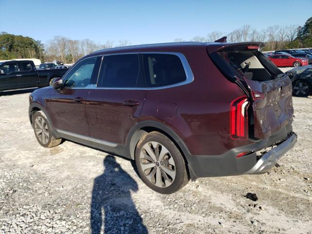 5XYP34HC6LG060682 - 2020 KIA TELLURIDE EX BURGUNDY photo 2