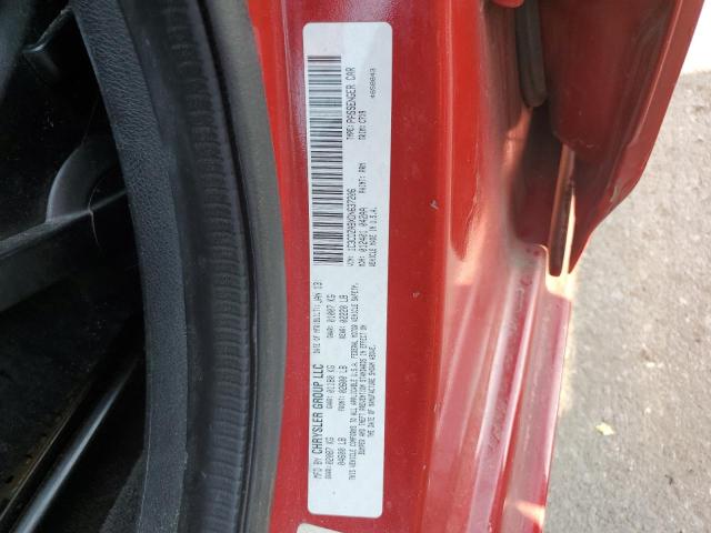 1C3CDZABXDN637206 - 2013 DODGE AVENGER SE RED photo 12