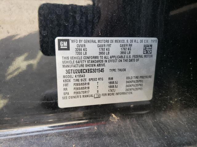 3GTU2UECXEG301545 - 2014 GMC SIERRA K1500 SLE BLACK photo 12