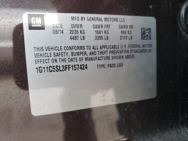 1G11C5SL3FF157424 - 2015 CHEVROLET MALIBU 1LT BROWN photo 13