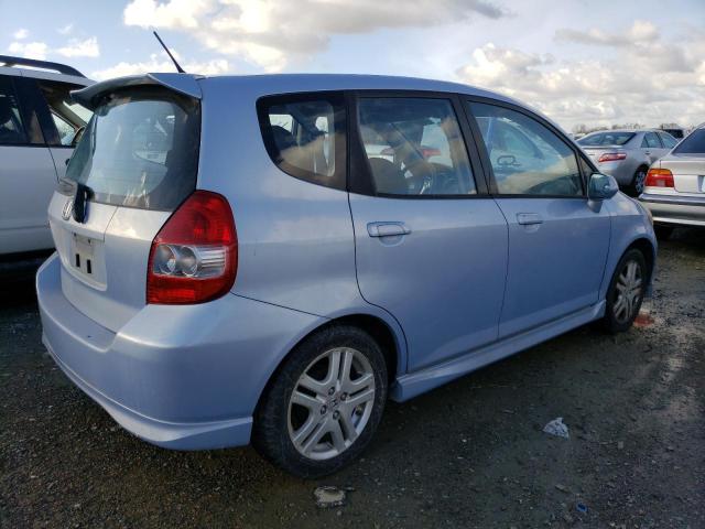 JHMGD38698S044137 - 2008 HONDA FIT SPORT TURQUOISE photo 3