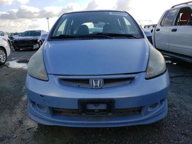 JHMGD38698S044137 - 2008 HONDA FIT SPORT TURQUOISE photo 5