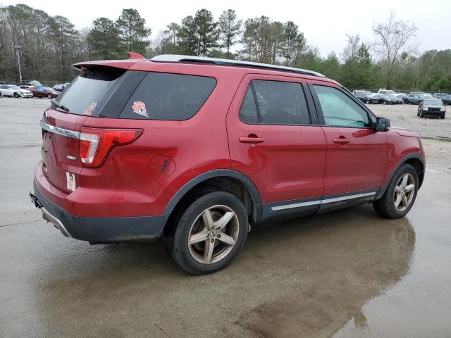 1FM5K8DH8GGB40471 - 2016 FORD EXPLORER XLT RED photo 3