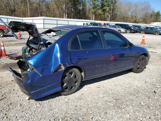 2HGES16574H635504 - 2004 HONDA CIVIC LX BLUE photo 3