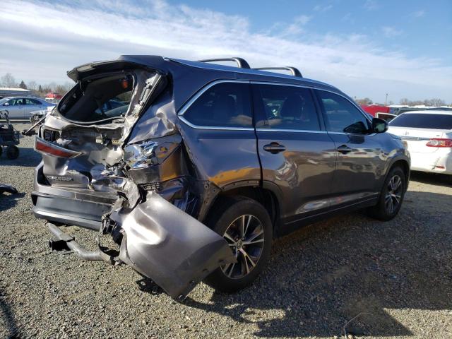 5TDKKRFH1GS167088 - 2016 TOYOTA HIGHLANDER XLE BLACK photo 3