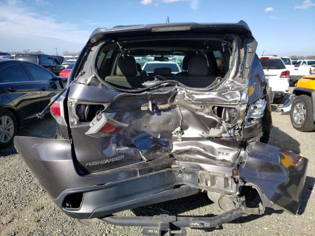 5TDKKRFH1GS167088 - 2016 TOYOTA HIGHLANDER XLE BLACK photo 6