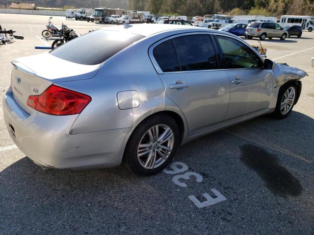 JN1DV6AP8BM604380 - 2011 INFINITI G25 BASE SILVER photo 3