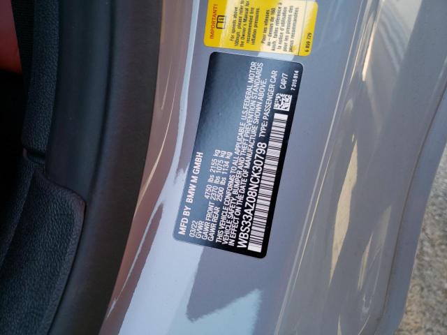 WBS33AZ08NCK30798 - 2022 BMW M4 COMPETITION SILVER photo 13