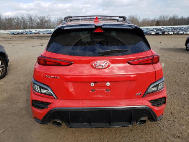 KM8KH3AC9NU003325 - 2022 HYUNDAI KONA N BASE RED photo 6