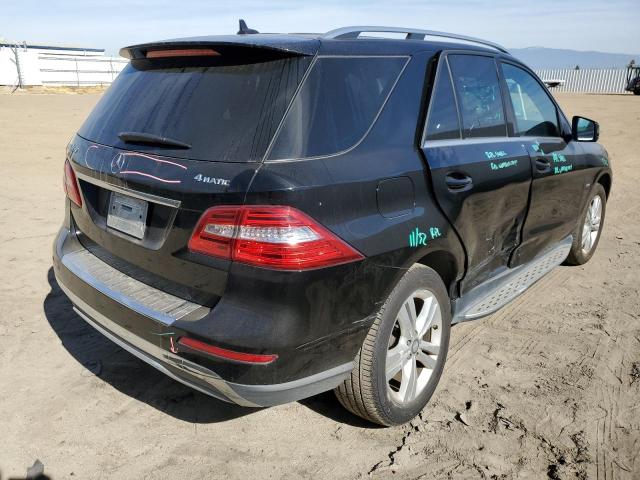 4JGDA5HB4CA020103 - 2012 MERCEDES-BENZ ML 350 4MATIC BLACK photo 3