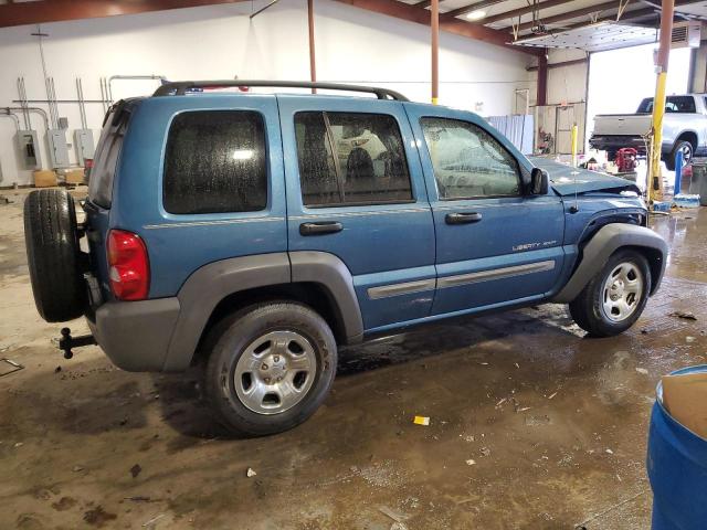 1J4GL48K33W529330 - 2003 JEEP LIBERTY SPORT BLUE photo 3