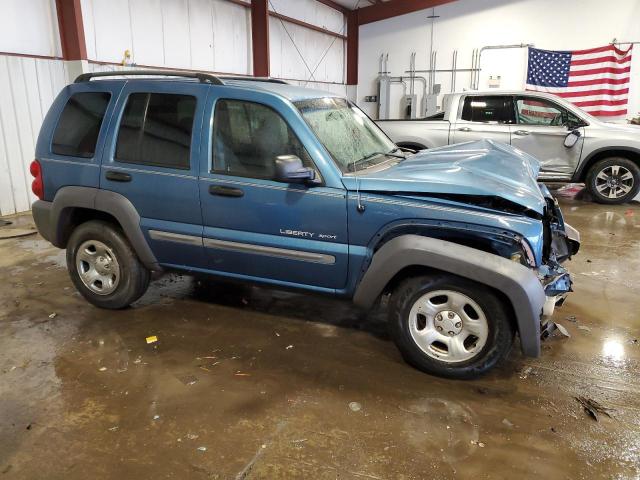 1J4GL48K33W529330 - 2003 JEEP LIBERTY SPORT BLUE photo 4