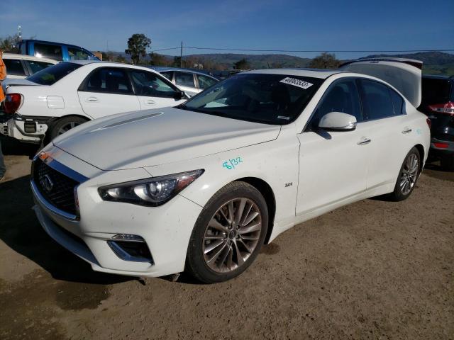 JN1EV7AP5JM350393 - 2018 INFINITI Q50 LUXE WHITE photo 1