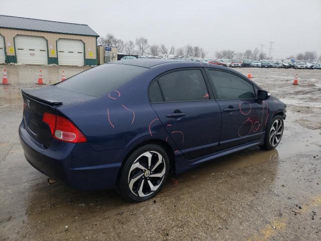 1HGFA16978L032037 - 2008 HONDA CIVIC EXL BLUE photo 3