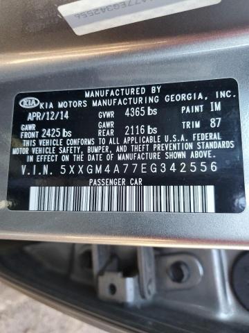 5XXGM4A77EG342556 - 2014 KIA OPTIMA LX GRAY photo 12