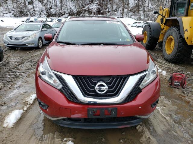 5N1AZ2MH1JN159888 - 2018 NISSAN MURANO S RED photo 5