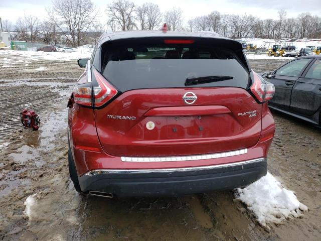 5N1AZ2MH1JN159888 - 2018 NISSAN MURANO S RED photo 6