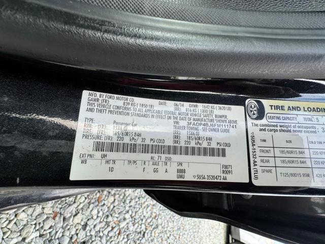 3FADP4BJ6FM111741 - 2015 FORD FIESTA SE BLACK photo 10