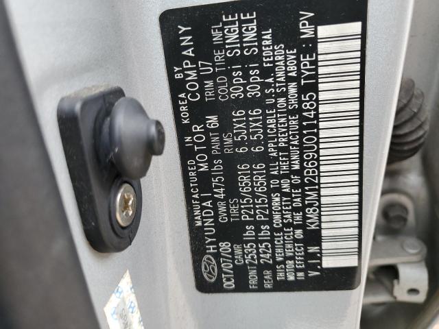 KM8JM12B69U011485 - 2009 HYUNDAI TUCSON GLS GRAY photo 13