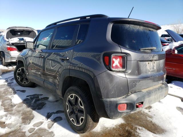 ZACCJBCT6GPD13702 - 2016 JEEP RENEGADE TRAILHAWK GRAY photo 2