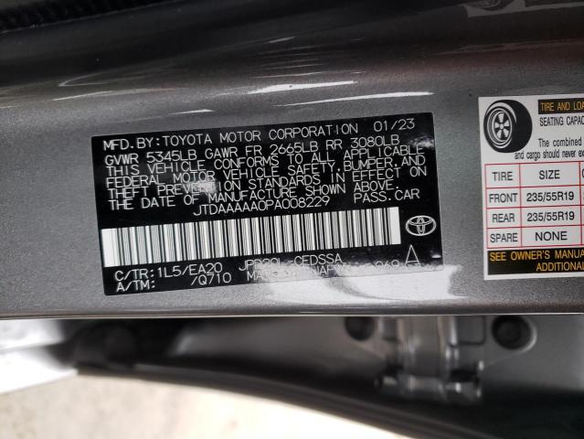 JTDAAAAA0PA008229 - 2023 TOYOTA MIRAI XLE GRAY photo 13