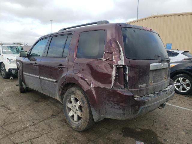 5FNYF3H93AB016721 - 2010 HONDA PILOT TOURING MAROON photo 2