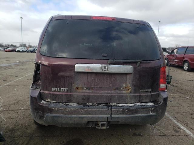 5FNYF3H93AB016721 - 2010 HONDA PILOT TOURING MAROON photo 6