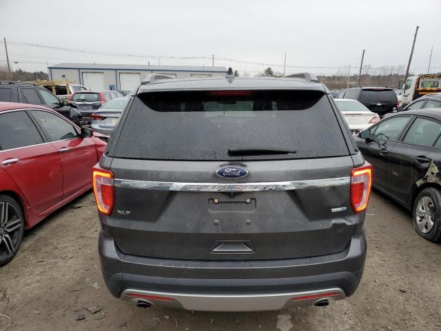 1FM5K8DH1HGB42449 - 2017 FORD EXPLORER XLT GRAY photo 6