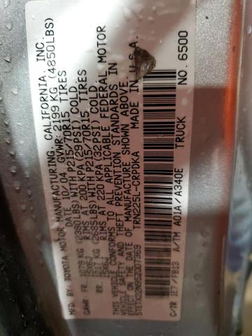 5TETX22N95Z007369 - 2005 TOYOTA TACOMA ACCESS CAB Күміс фото 12