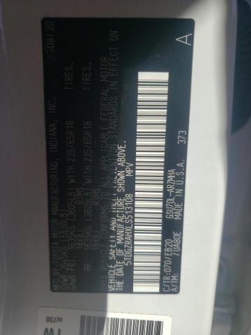 5TDGZRAHXLS513108 - 2020 TOYOTA HIGHLANDER XLE Blanc photo 13