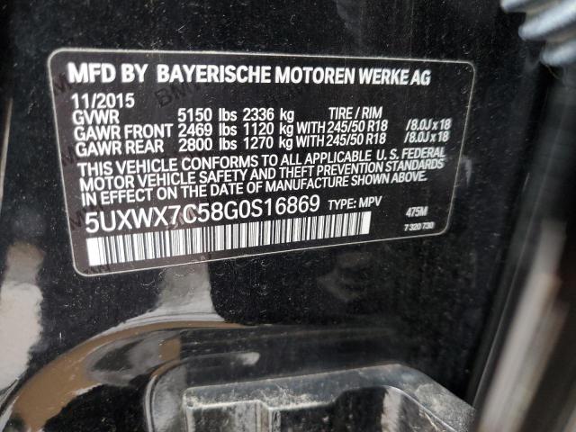 5UXWX7C58G0S16869 - 2016 BMW X3 XDRIVE35I BLACK photo 14