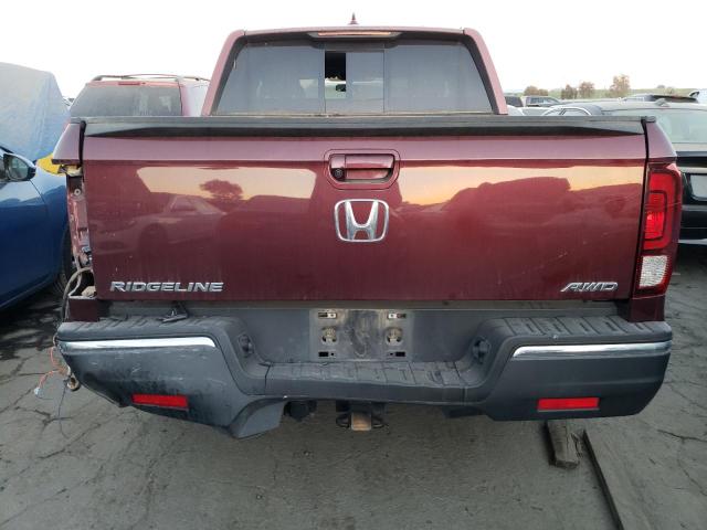 5FPYK3F59KB042387 - 2019 HONDA RIDGELINE RTL BURGUNDY photo 6