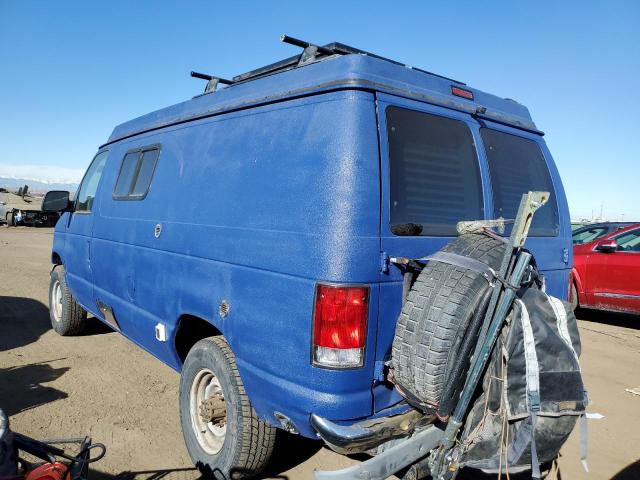 1FDSE34L7YHA00070 - 2000 FORD ECONOLINE E350 SUPER DUTY VAN BLUE photo 2