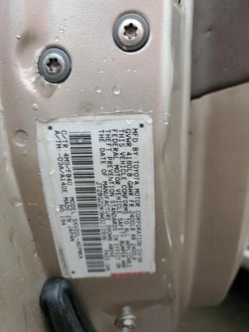 JT2BG22K9W0210936 - 1998 TOYOTA CAMRY CE BEIGE photo 13