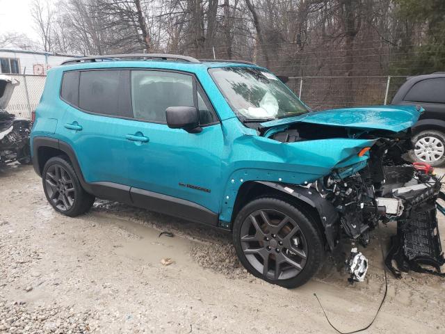 ZACNJDB15MPM63572 - 2021 JEEP RENEGADE LATITUDE TEAL photo 4