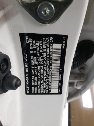 SHHFK7H41LU412646 - 2020 HONDA CIVIC SPORT 白色 照片 12