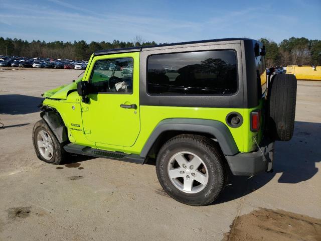 1C4AJWAG7DL501732 - 2013 JEEP WRANGLER SPORT GREEN photo 2