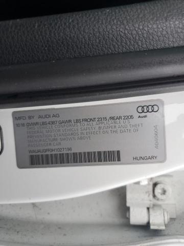 WAUAUGFF0H1027196 - 2017 AUDI A3 PREMIUM WHITE photo 13