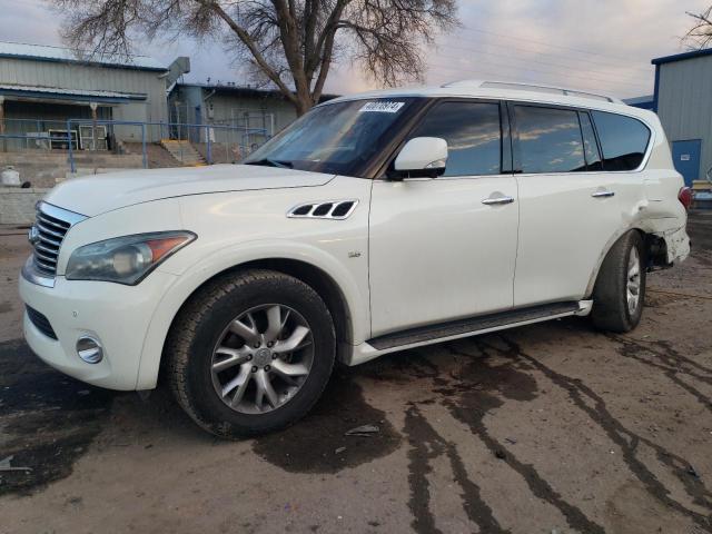 JN8AZ2NC1E9352956 - 2014 INFINITI QX80 WHITE photo 1