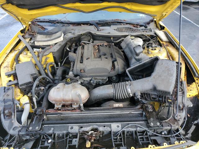 1FA6P8TH1F5319124 - 2015 FORD MUSTANG YELLOW photo 11