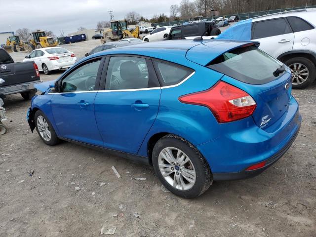 1FAHP3M23CL447880 - 2012 FORD FOCUS SEL BLUE photo 2