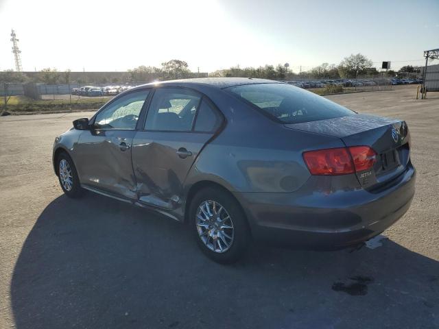 3VW2K7AJ0DM240605 - 2013 VOLKSWAGEN JETTA BASE GRAY photo 2