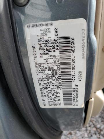 4T1BF28B22U236424 - 2002 TOYOTA AVALON XL GRAY photo 13