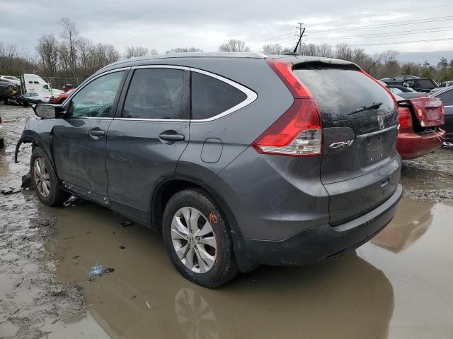 5J6RM4H7XEL059125 - 2014 HONDA CR-V EXL GRAY photo 2