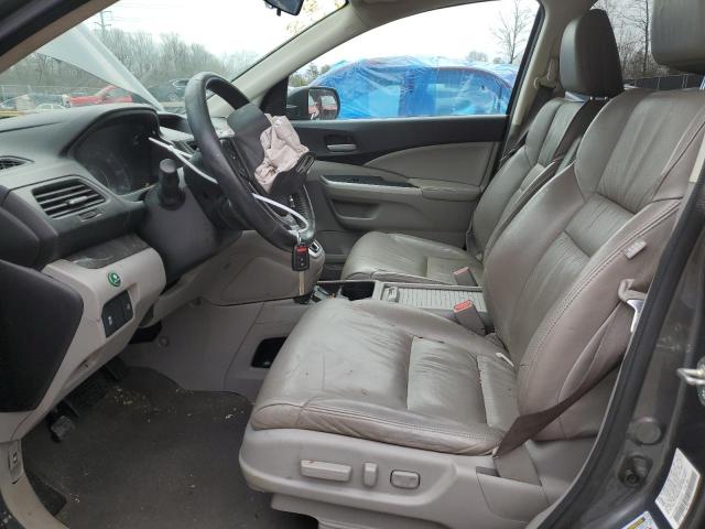 5J6RM4H7XEL059125 - 2014 HONDA CR-V EXL GRAY photo 7